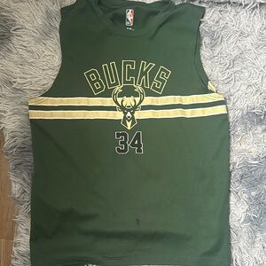 NBA Bucks Green Sleeveless Jersey